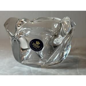 Royal Copenhagen Denmark Crystal Galaxi Swirl Votive Tealight Candle Holder